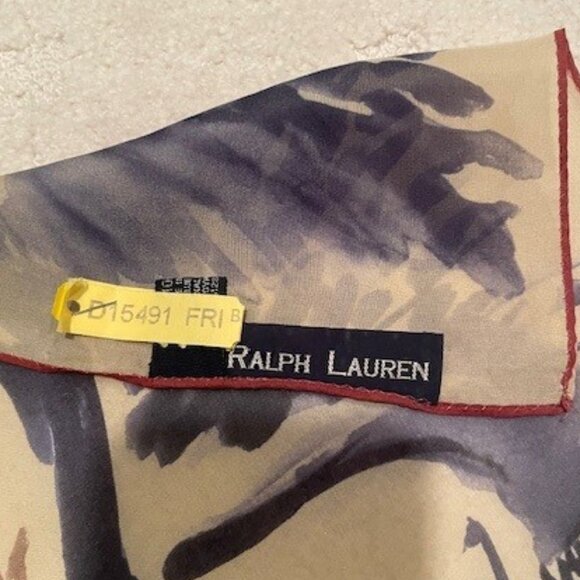 RALPH LAUREN Silk Scarf Woman in PARIS print with original  box – 36 inch - Picture 10 of 12